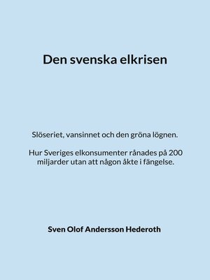 cover image of Den svenska elkrisen